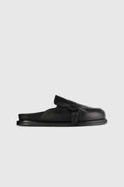 MOCHI SLIDES - BLACK LEATHER