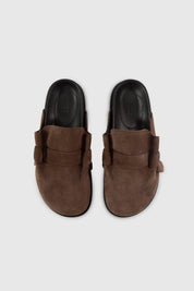 MOCHI SLIDES - BROWN SUEDE