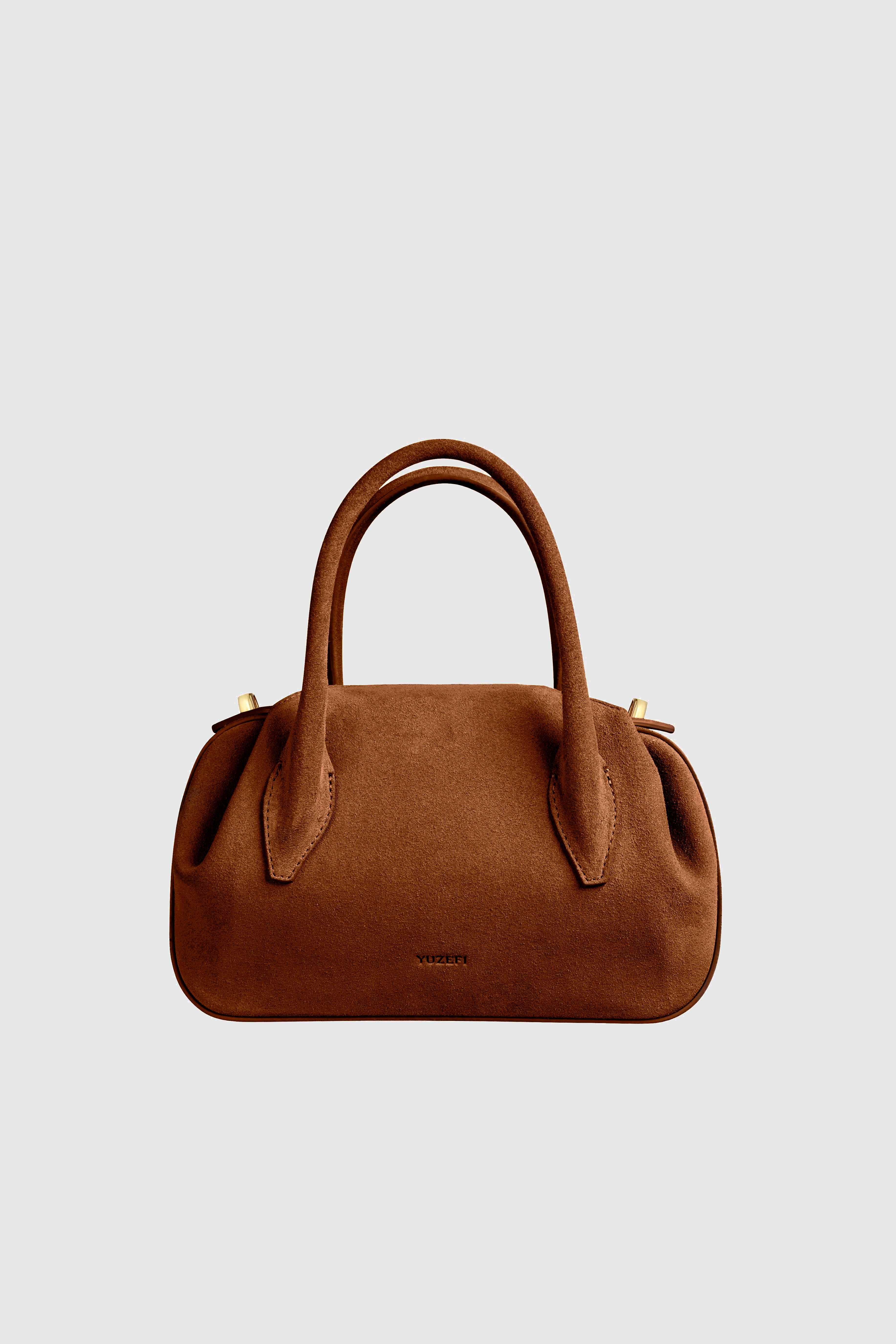 MINI OYSTER DUFFLE - COGNAC SUEDE