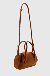 MINI OYSTER DUFFLE - COGNAC SUEDE