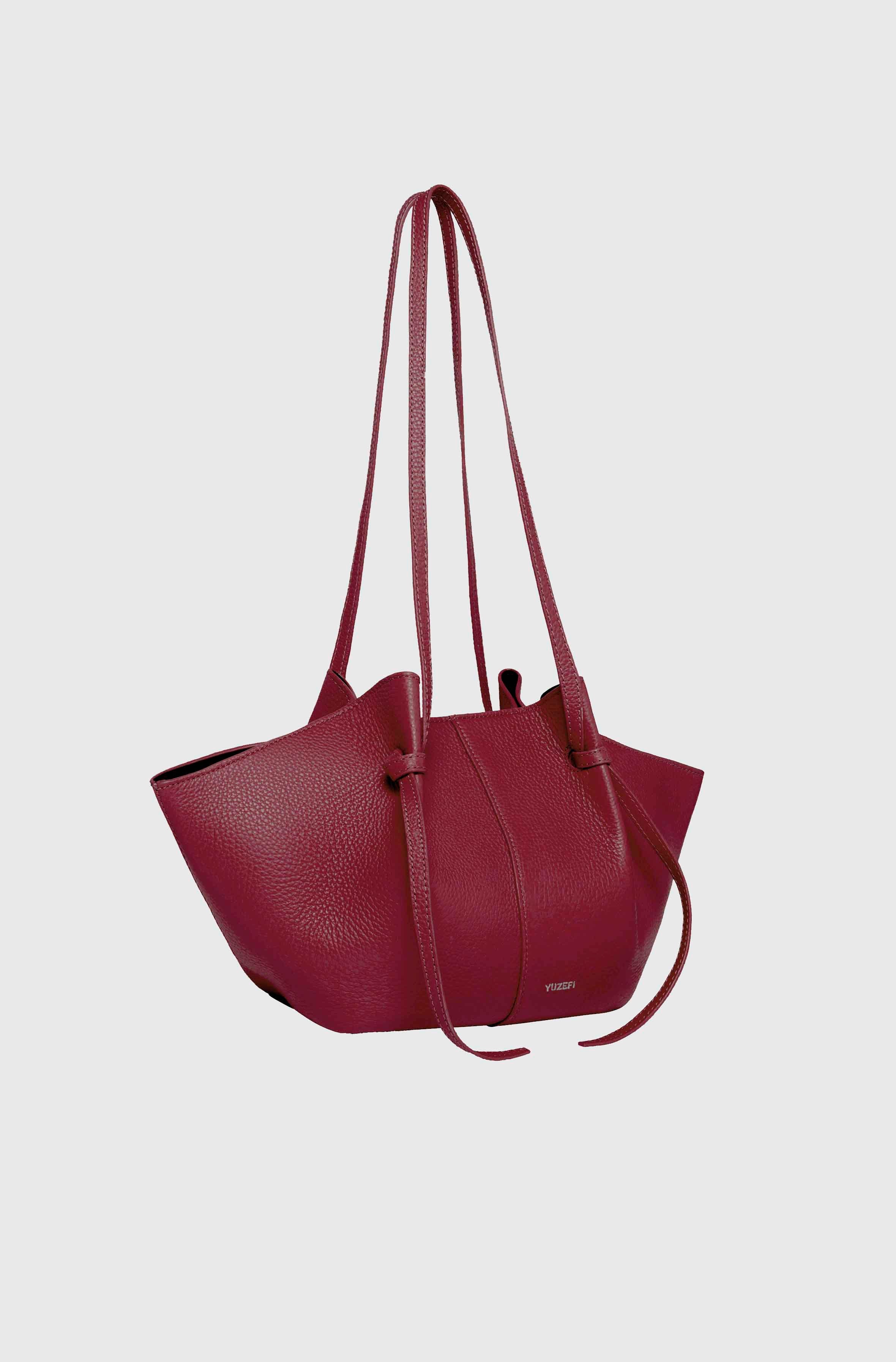 MOCHI - CRANBERRY PEBBLE GRAINED LEATHER – Yuzefi