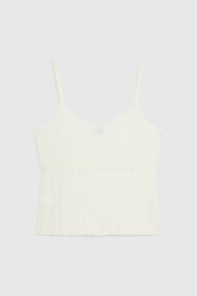 NOLA TUCK STITCH STRAPPY TOP - OATMEAL