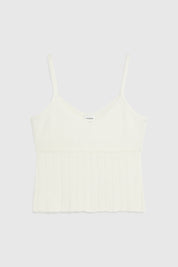 NOLA TUCK STITCH STRAPPY TOP - OATMEAL