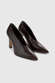 NUR PUMP - BROWN LEATHER