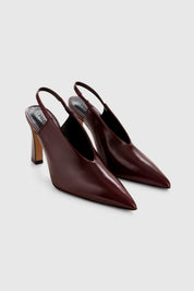 NUR SLINGBACK - BORDEAUX LEATHER