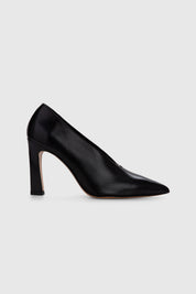 NUR PUMP - BLACK LEATHER