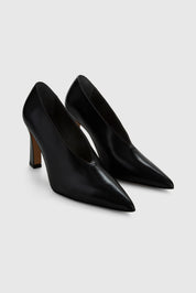 NUR PUMP - BLACK LEATHER