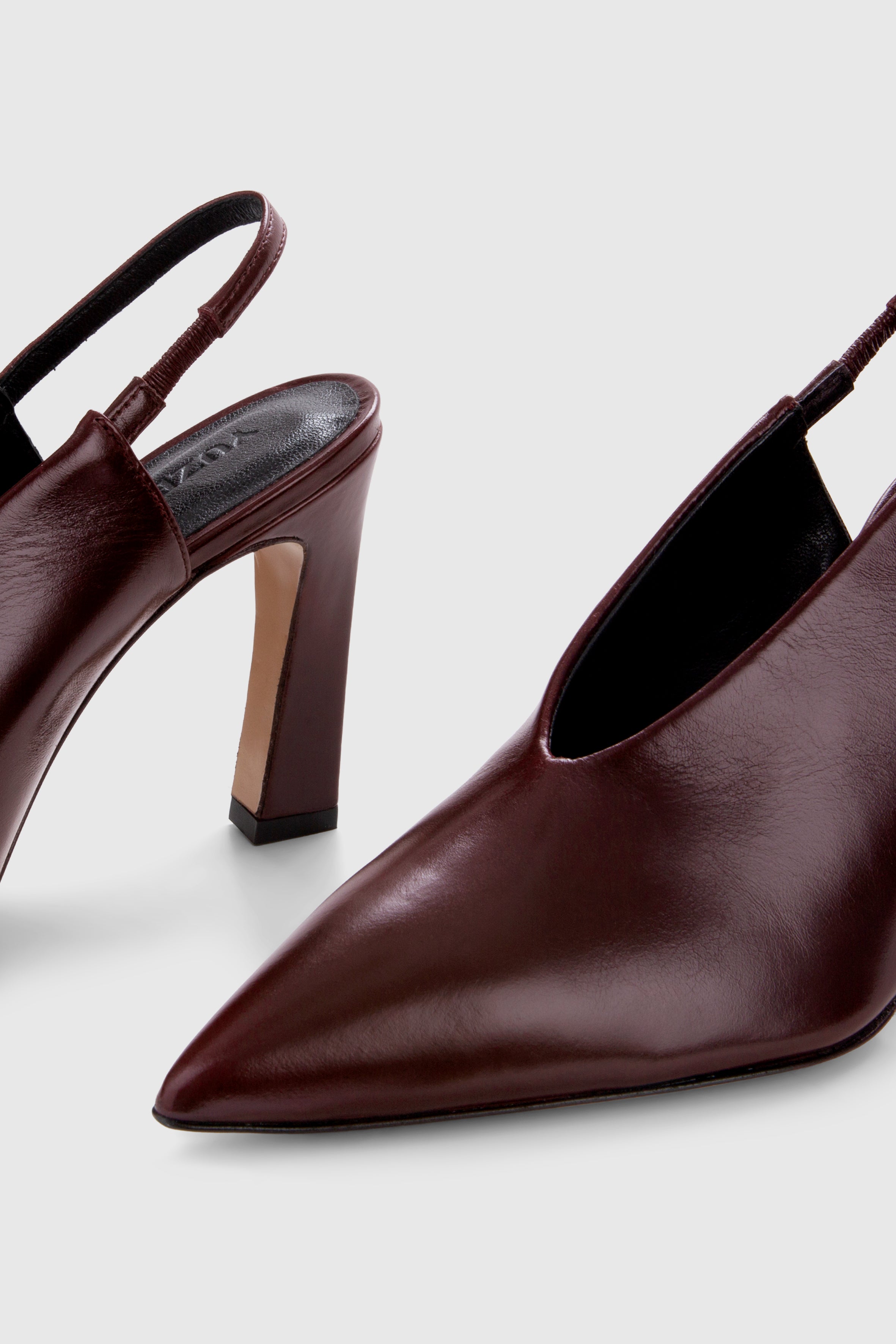 NUR SLINGBACK - BORDEAUX LEATHER