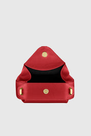OYSTER CLUTCH MINI - CAYENNE PEBBLE GRAINED LEATHER