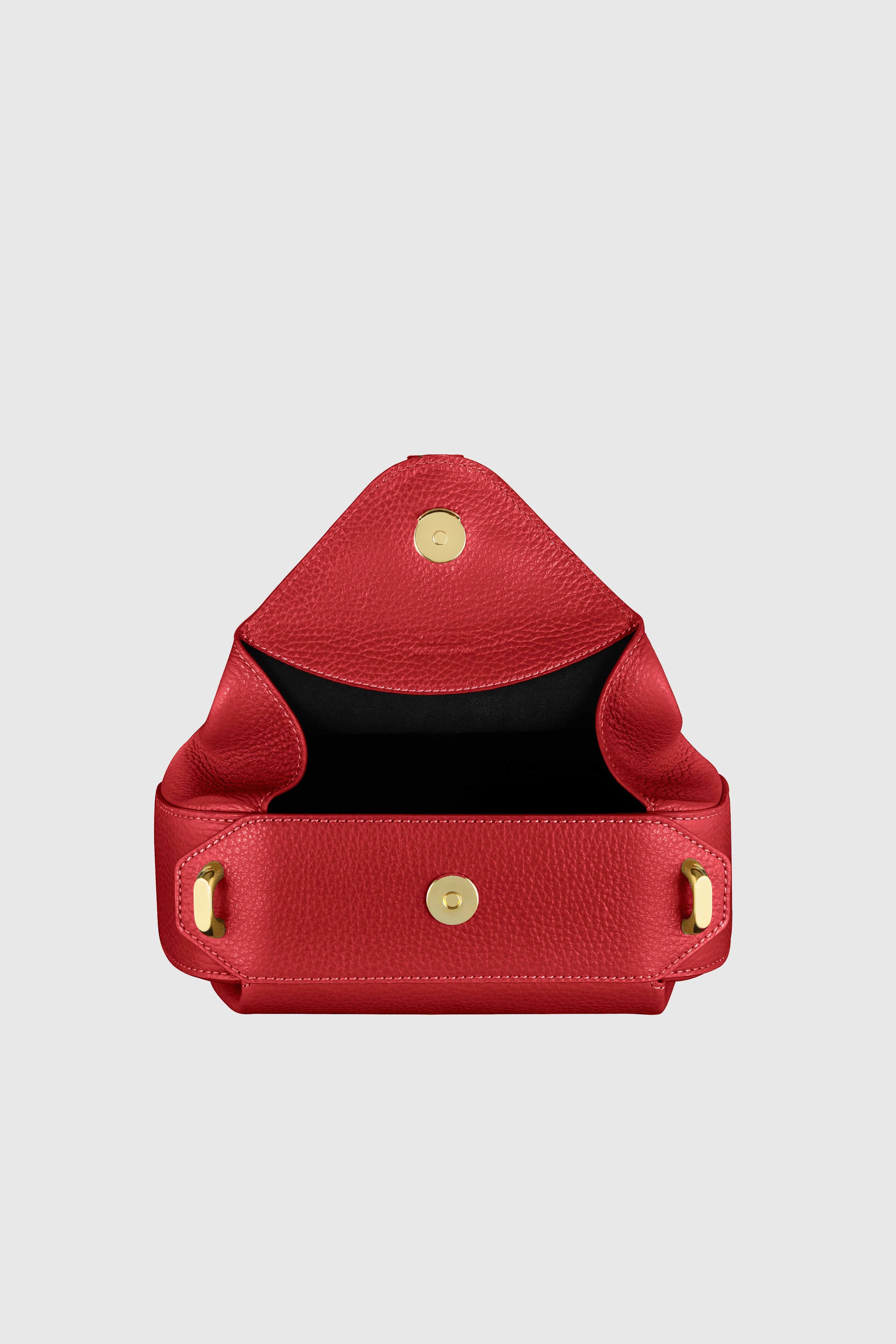 OYSTER CLUTCH MINI - CAYENNE PEBBLE GRAINED LEATHER