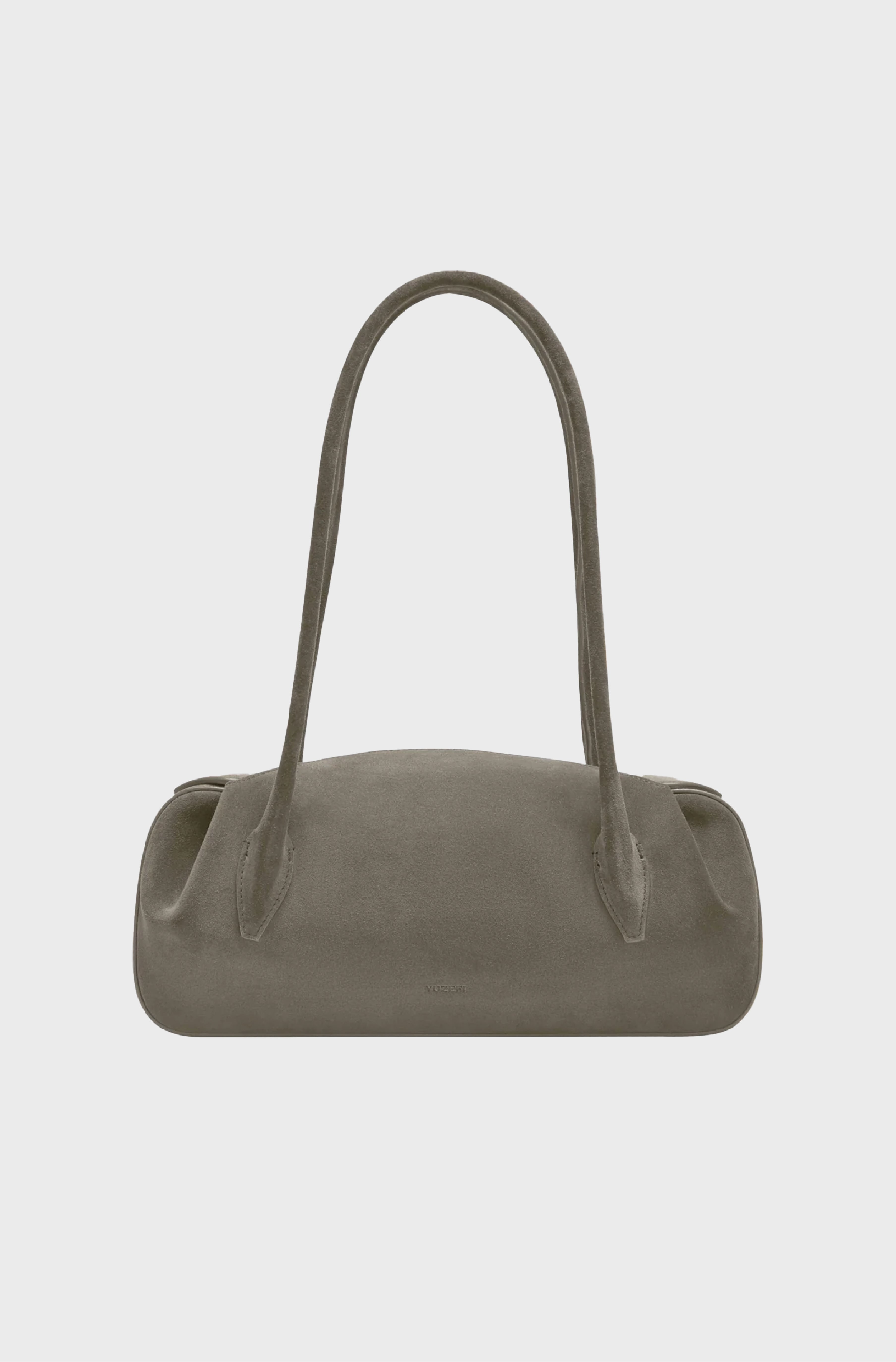 OYSTER SHOULDER BAG - TAUPE SUEDE