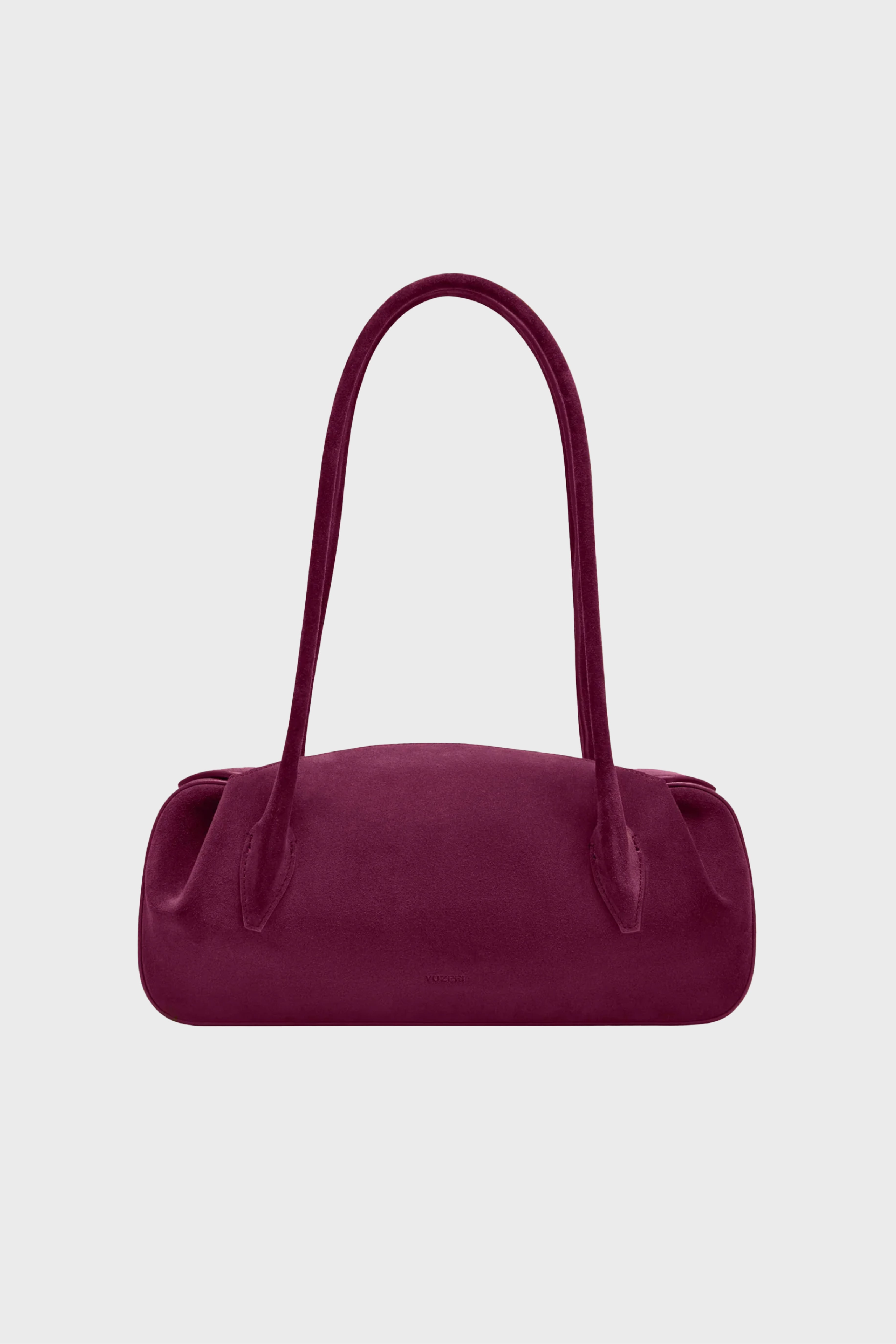 OYSTER SHOULDER BAG - WINE SUEDE