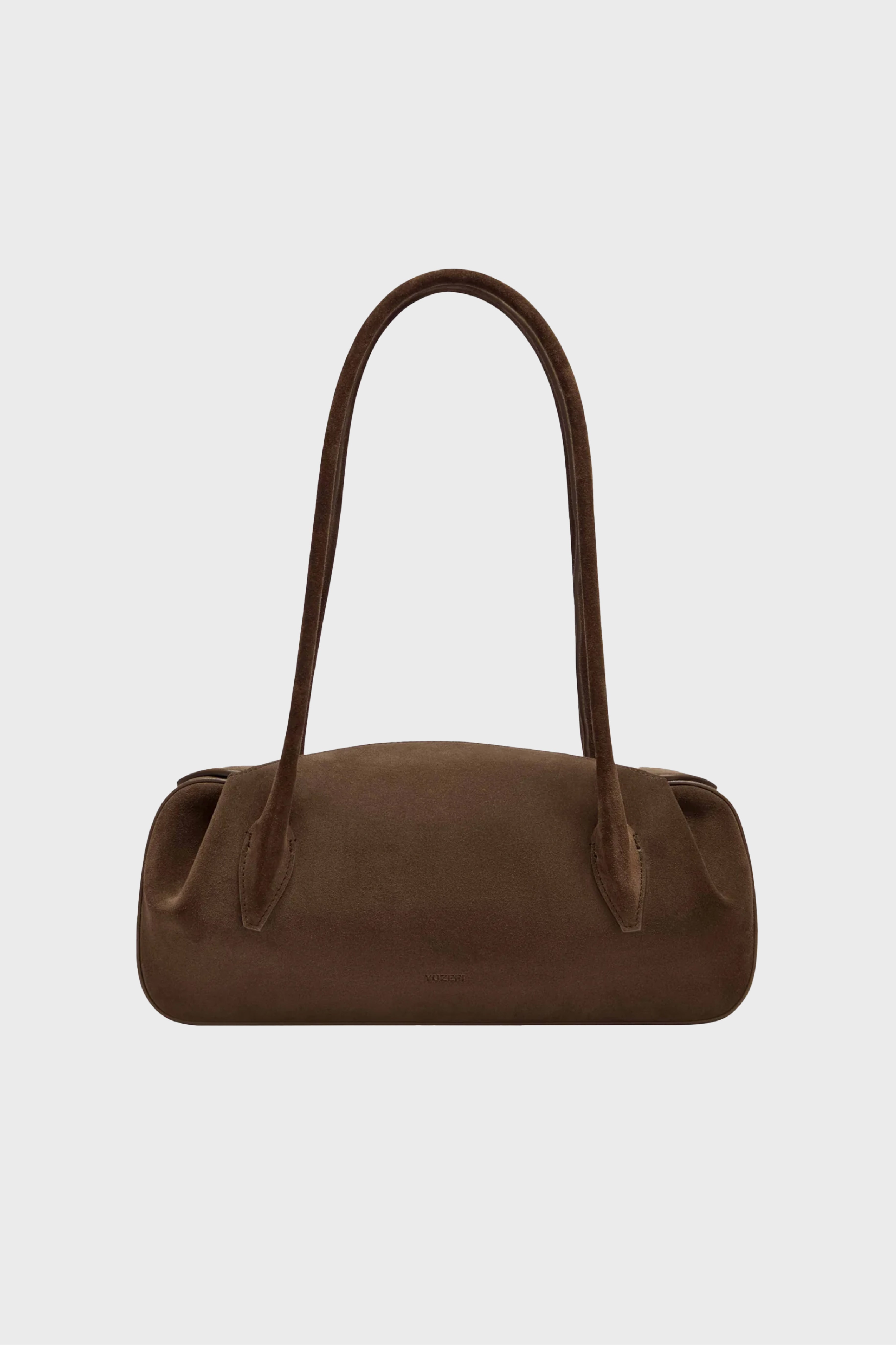 OYSTER SHOULDER BAG - CHOCOLATE SUEDE