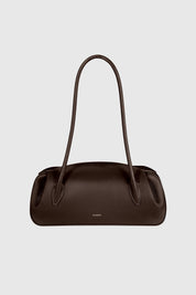 OYSTER SHOULDER BAG - ESPRESSO PEBBLE GRAINED LEATHER