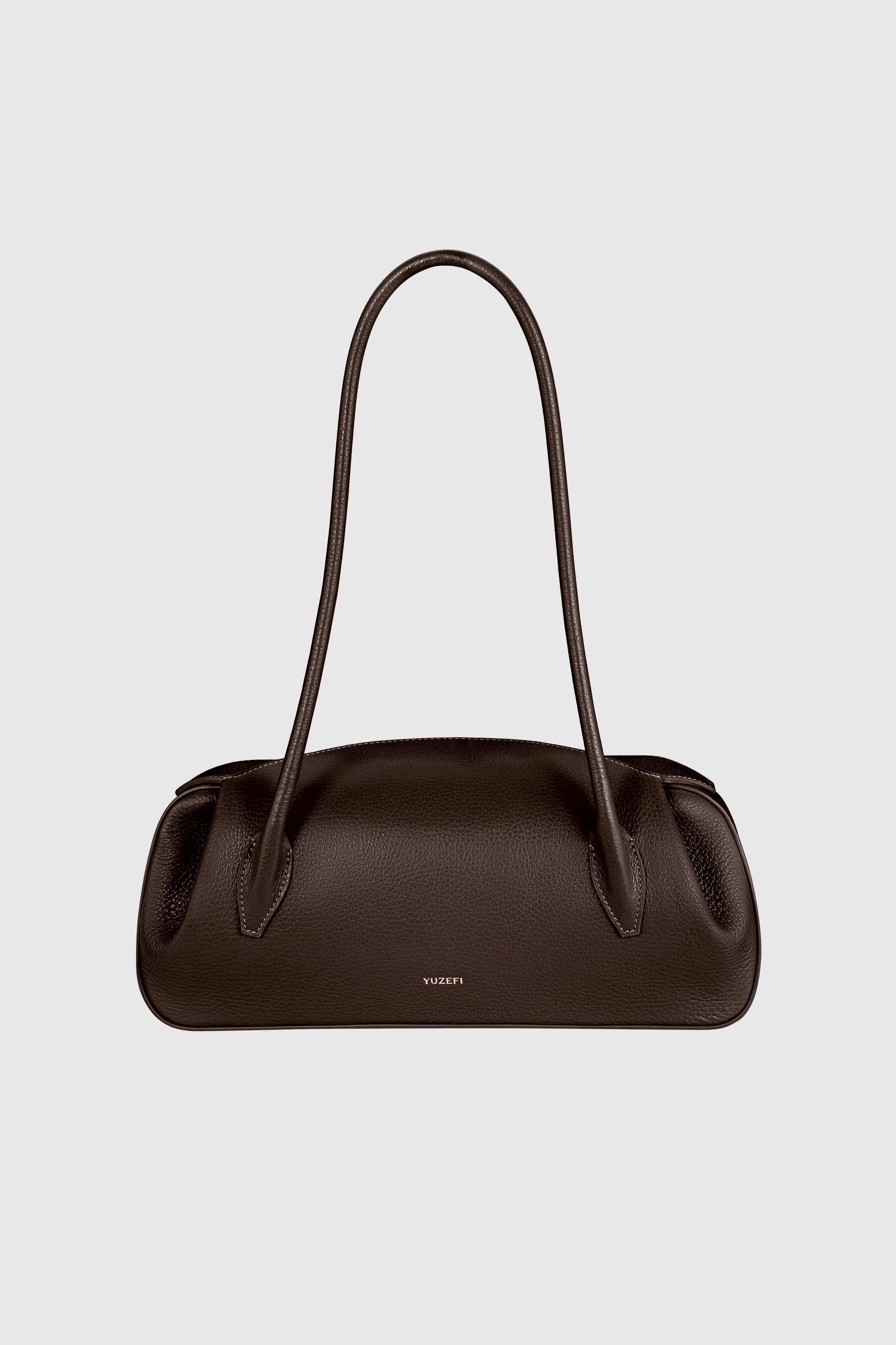 OYSTER SHOULDER BAG - ESPRESSO PEBBLE GRAINED LEATHER