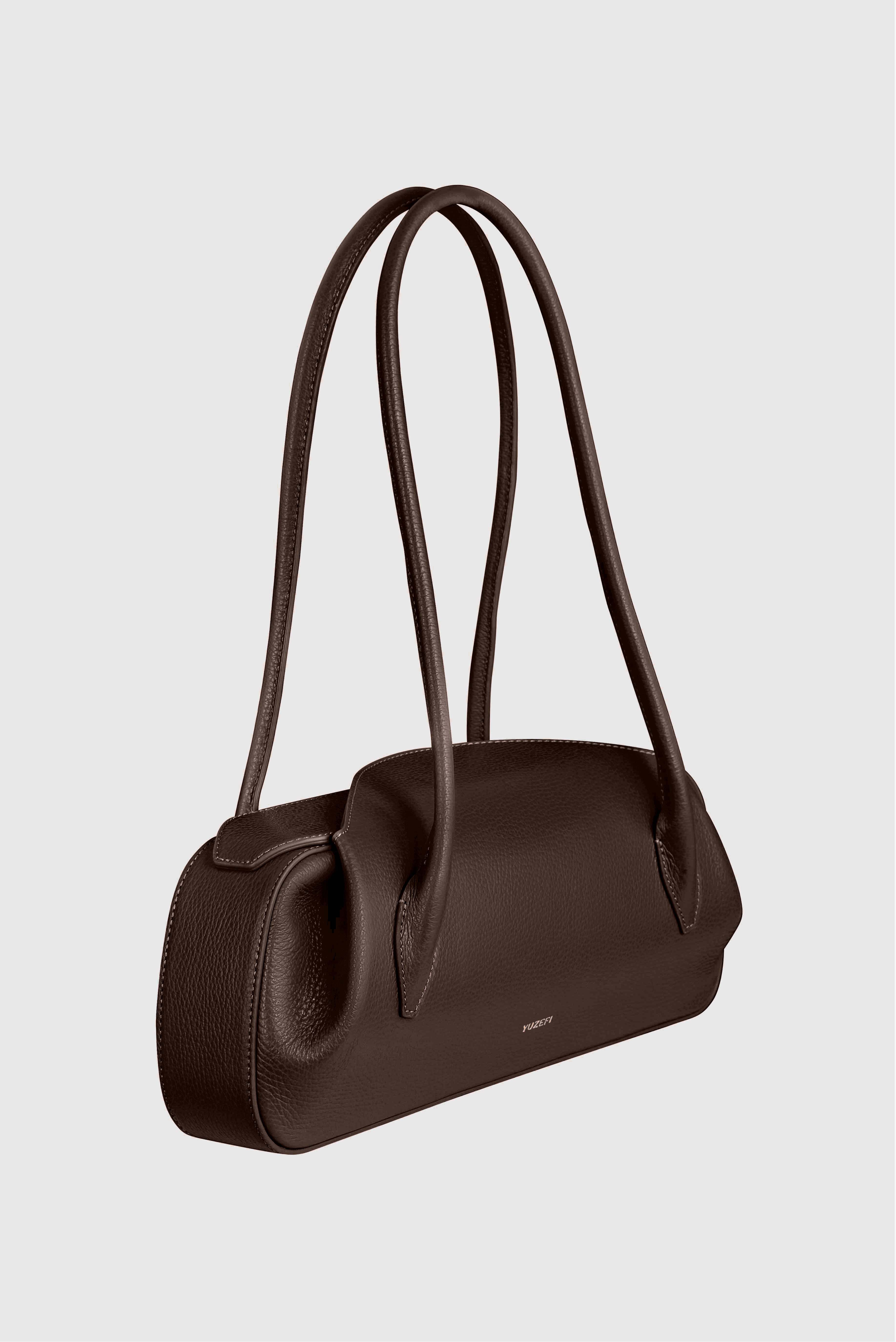 OYSTER SHOULDER BAG - ESPRESSO PEBBLE GRAINED LEATHER