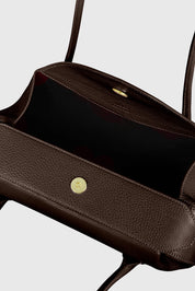 OYSTER SHOULDER BAG - ESPRESSO PEBBLE GRAINED LEATHER