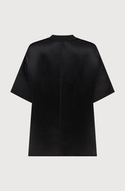 OVERSIZED TEE - BLACK SATIN