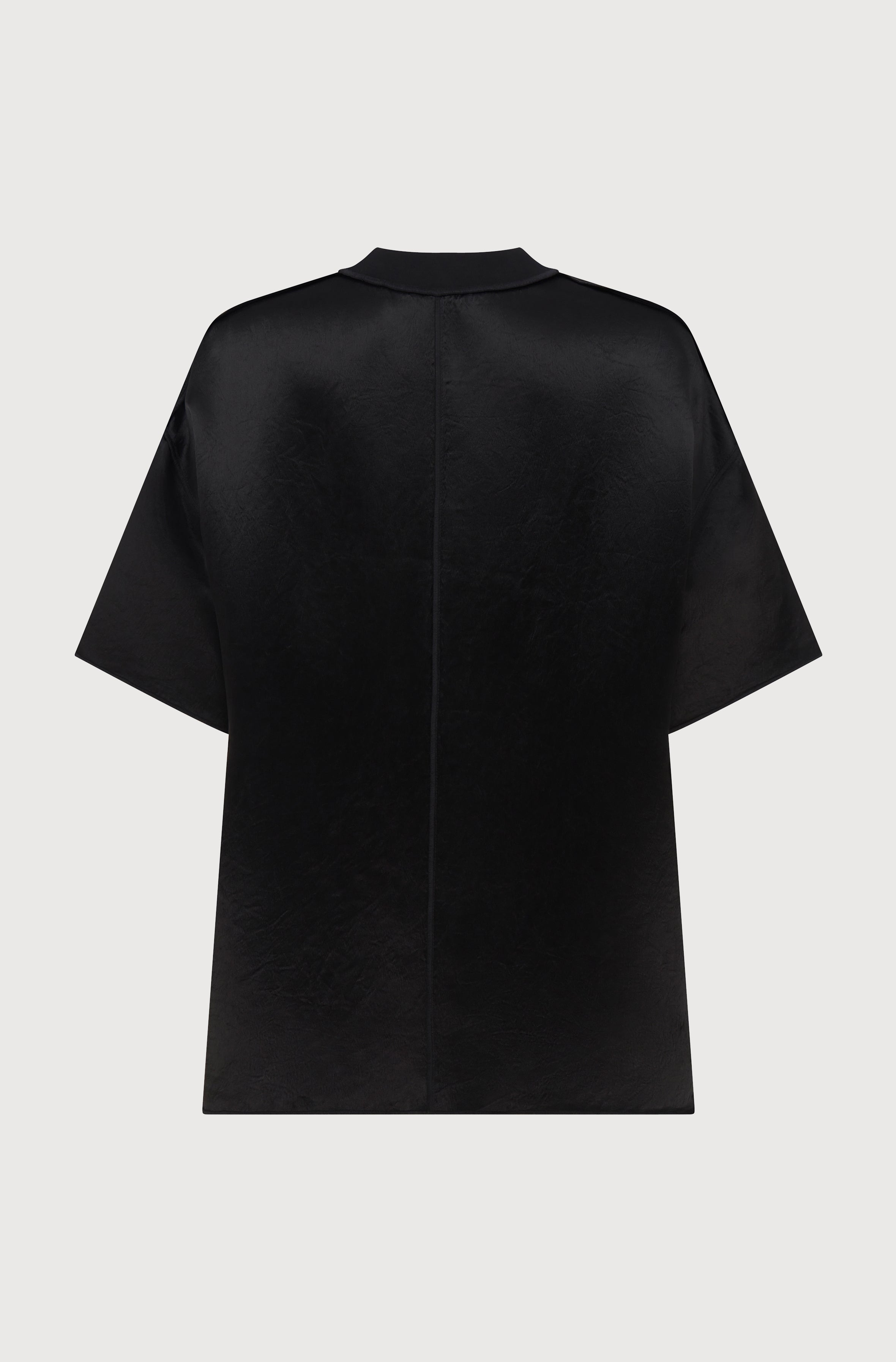 OVERSIZED TEE - BLACK SATIN