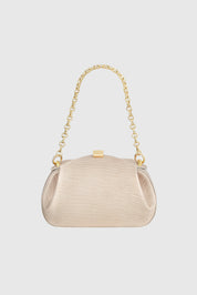 OYSTER MINI CLUTCH - EMBOSSED LIZARD COWHIDE LEATHER
