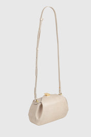 OYSTER MINI CLUTCH - EMBOSSED LIZARD COWHIDE LEATHER
