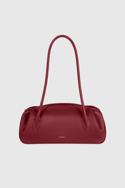 OYSTER SHOULDER BAG - CRANBERRY PEBBLE GRAINED LEATHER