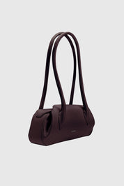 OYSTER MINI SHOULDER BAG - CASSIS PEBBLE GRAINED LEATHER