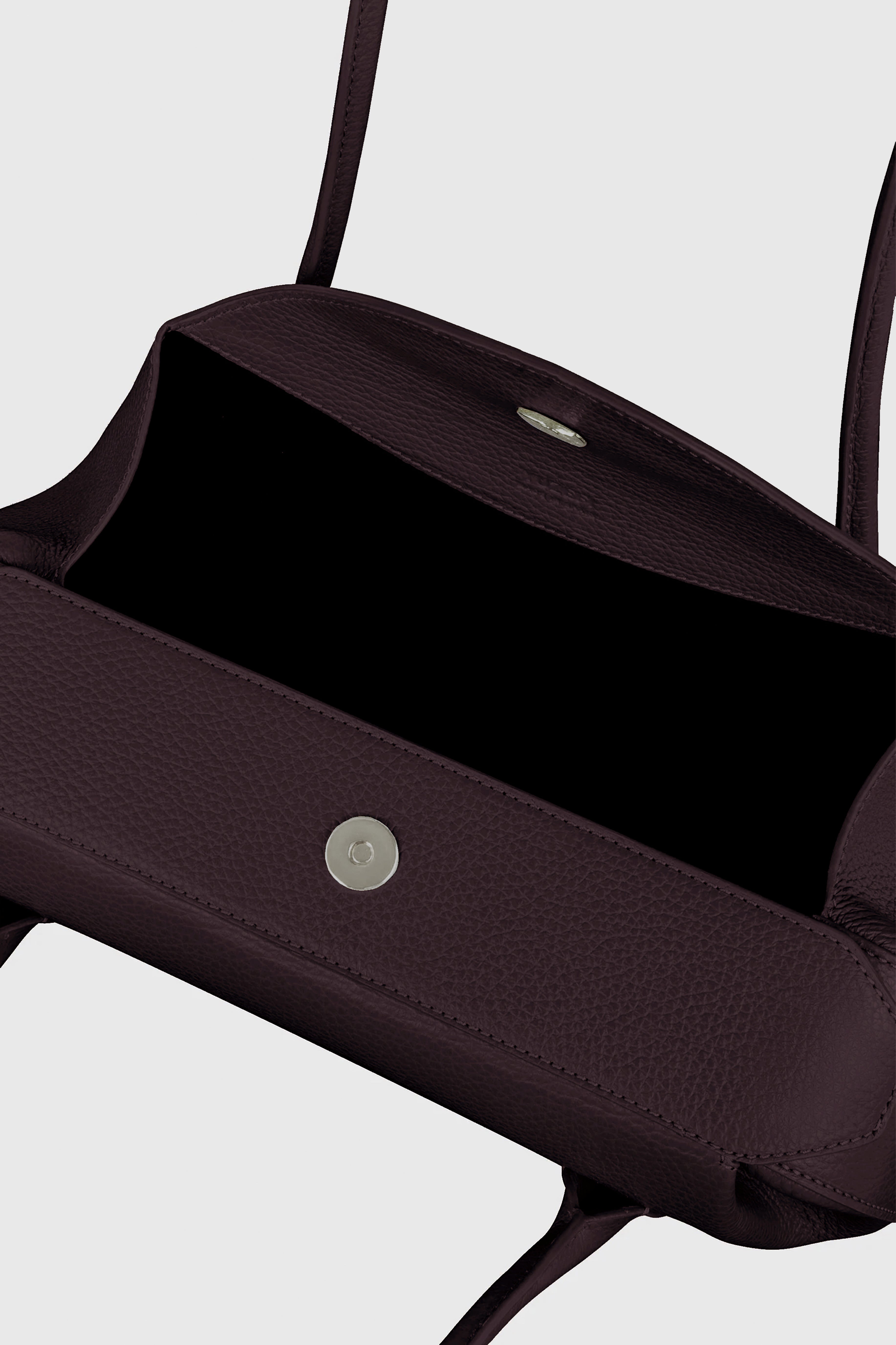 OYSTER MINI SHOULDER BAG - CASSIS PEBBLE GRAINED LEATHER
