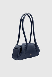 OYSTER MINI SHOULDER BAG - MIDNIGHT PEBBLE GRAINED LEATHER