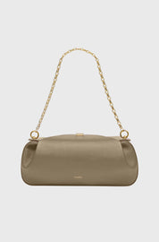 OYSTER CLUTCH - CLAY PEBBLE GRAINED LEATHER