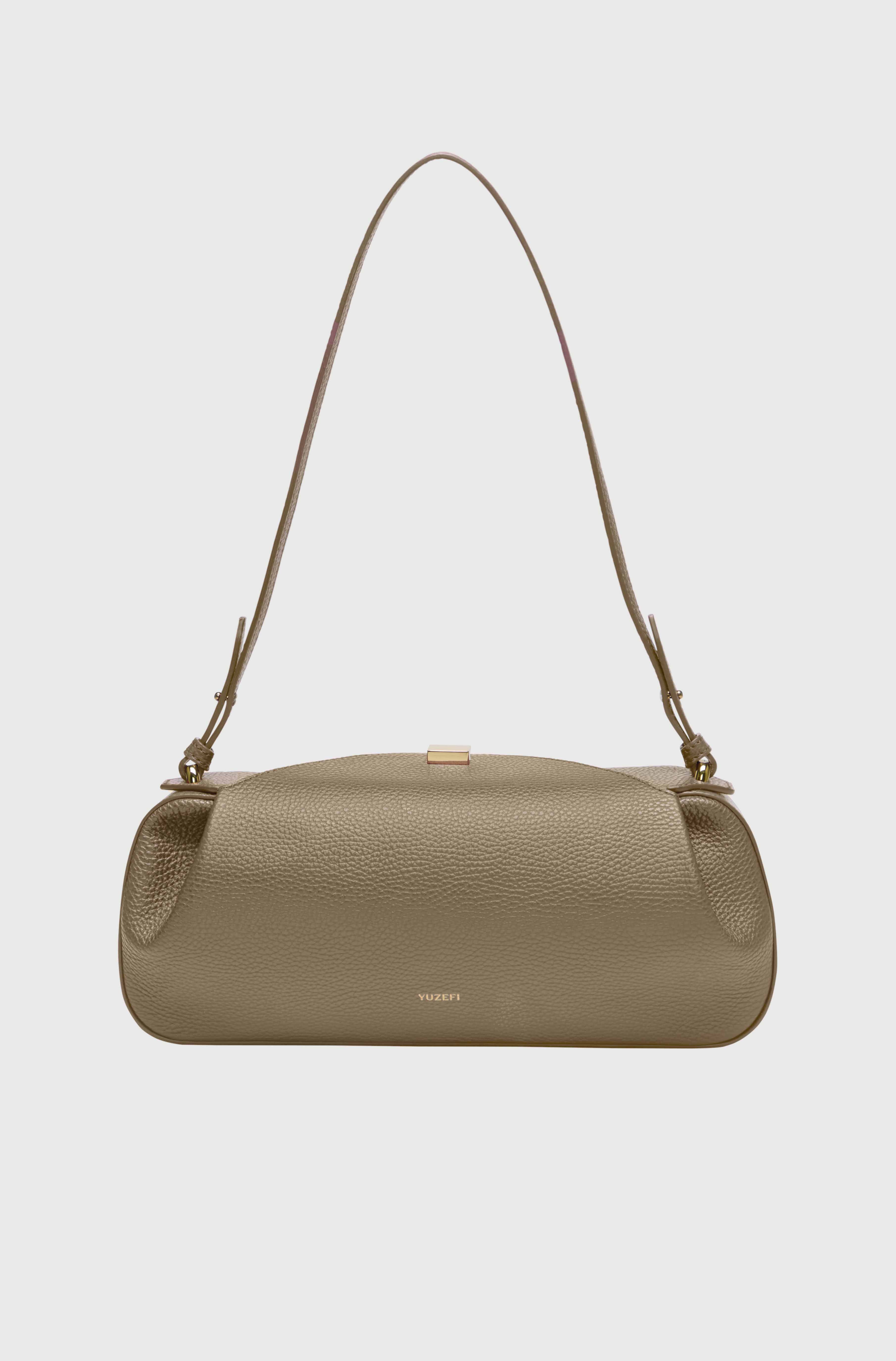 OYSTER CLUTCH - CLAY PEBBLE GRAINED LEATHER