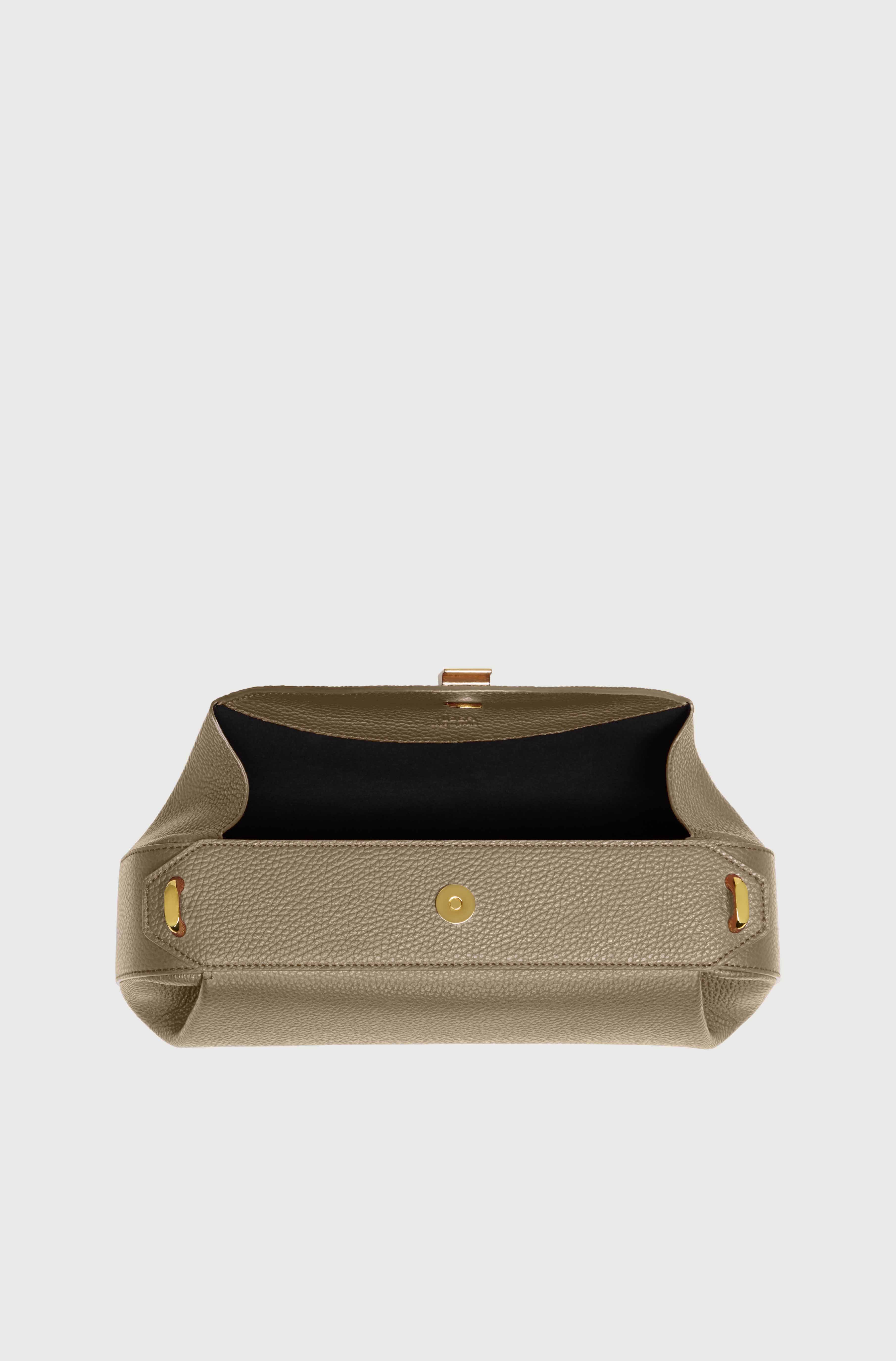 OYSTER CLUTCH - CLAY PEBBLE GRAINED LEATHER