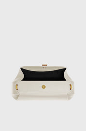 OYSTER CLUTCH - CREAM PEBBLE GRAINED LEATHER