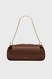 OYSTER CLUTCH - TOFFEE PEBBLE GRAINED LEATHER