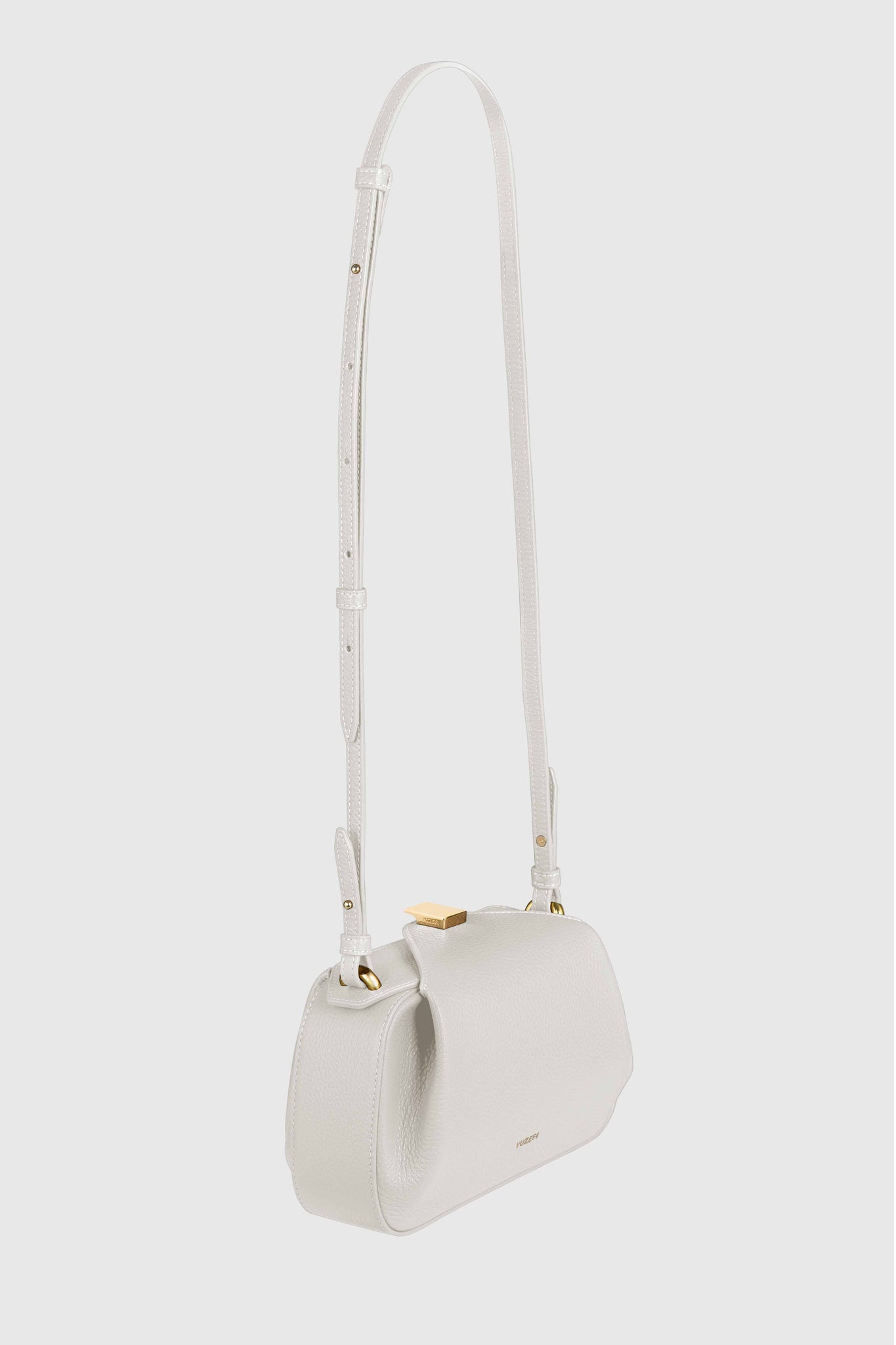 OYSTER MINI CLUTCH - CREAM PEBBLE GRAINED LEATHER