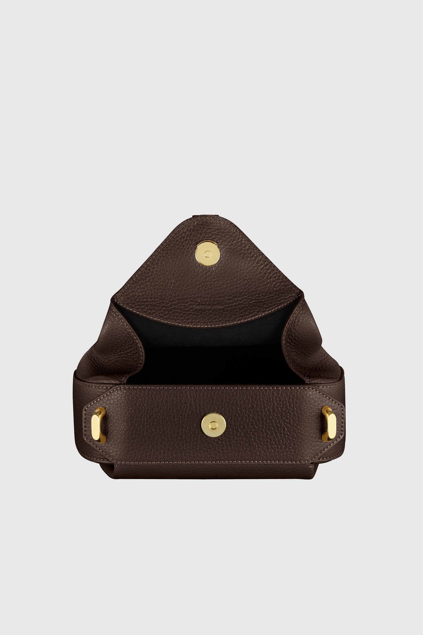 OYSTER MINI CLUTCH - ESPRESSO PEBBLE GRAINED LEATHER