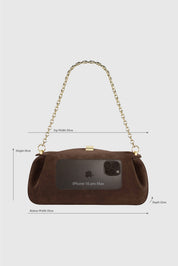 OYSTER CLUTCH - EMBOSSED SNAKE COWHIDE LEATHER
