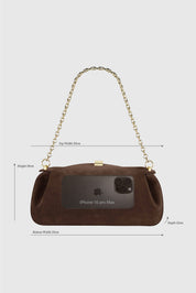 OYSTER CLUTCH - ANGORA PEBBLE GRAINED LEATHER