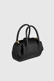 MINI OYSTER DUFFLE - BLACK PEBBLE GRAINED LEATHER