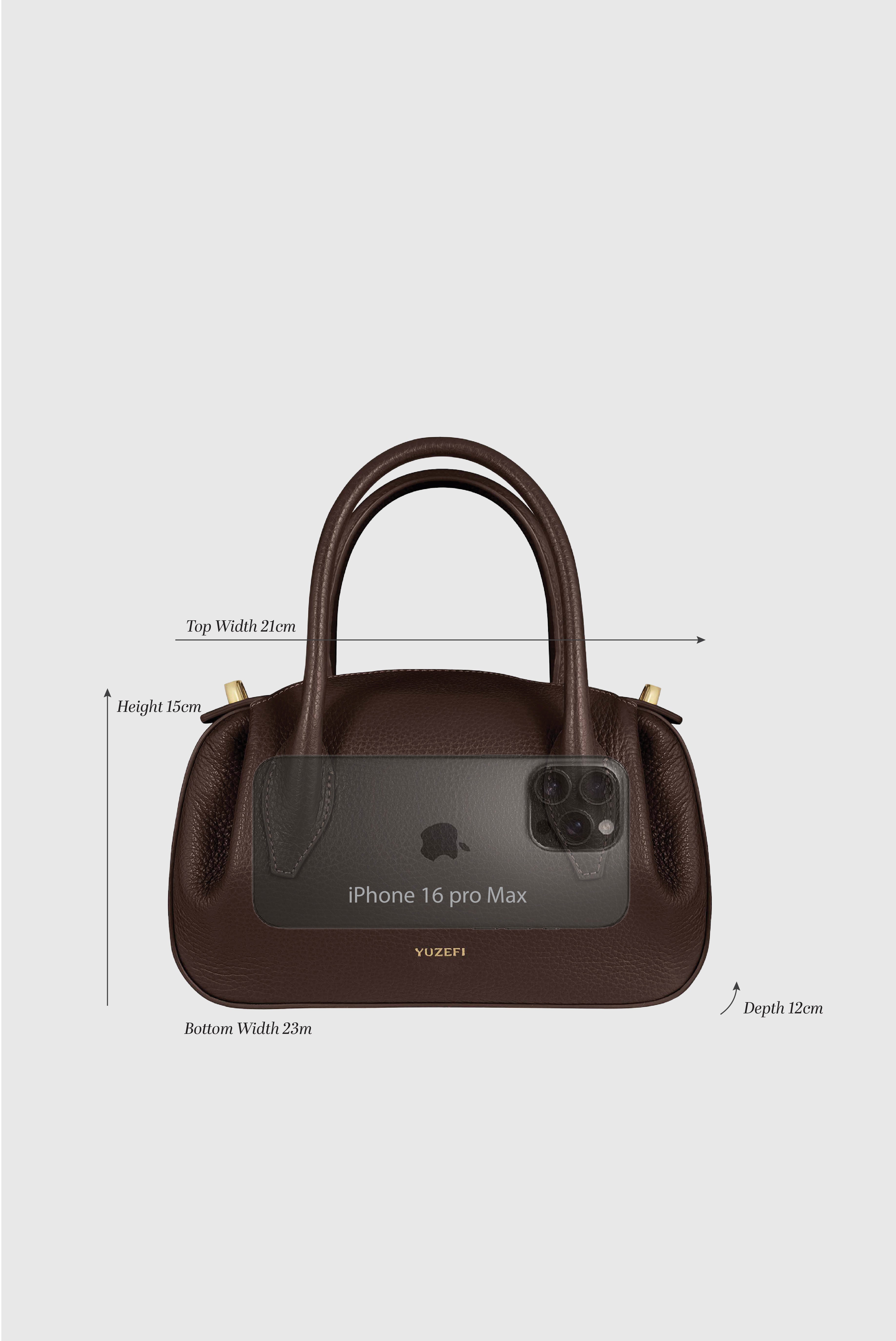 OYSTER MINI DUFFLE - ANGORA PEBBLE GRAINED LEATHER