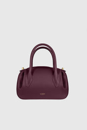 MINI OYSTER DUFFLE - WINE PEBBLE GRAINED LEATHER