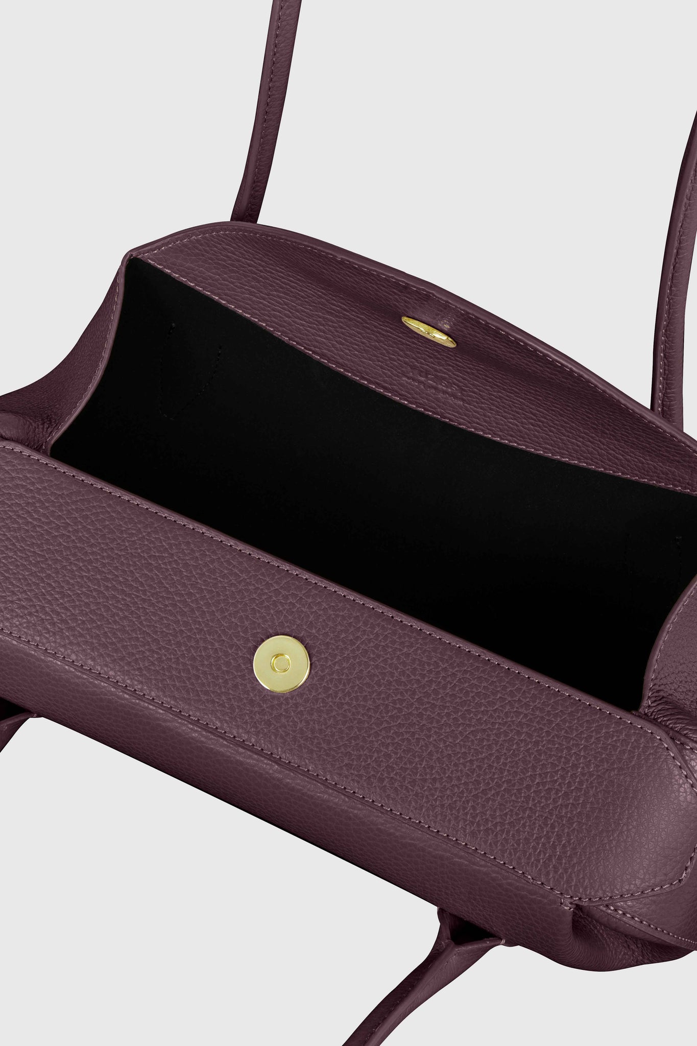 OYSTER SHOULDER BAG - WINE PEBBLE GRAINED LEATHER