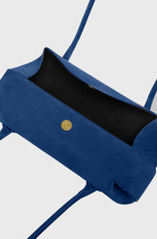 OYSTER SHOULDER BAG - BLUE SUEDE