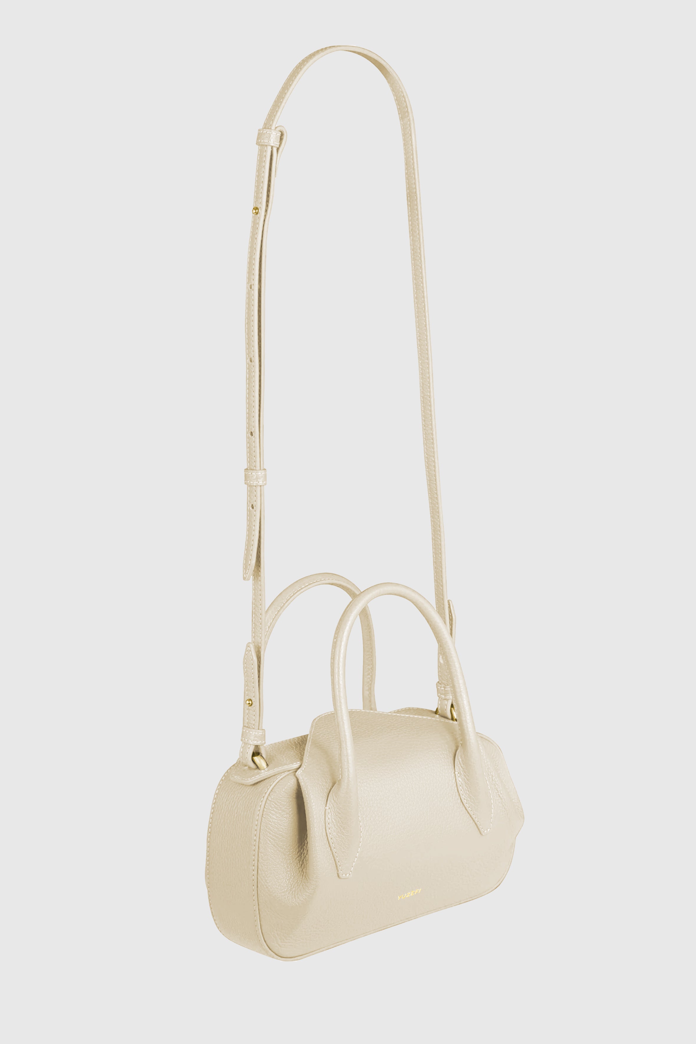 OYSTER MINI DUFFLE - ANGORA PEBBLE GRAINED LEATHER