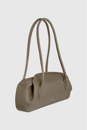 OYSTER SHOULDER BAG - TAUPE PEBBLE GRAINED LEATHER