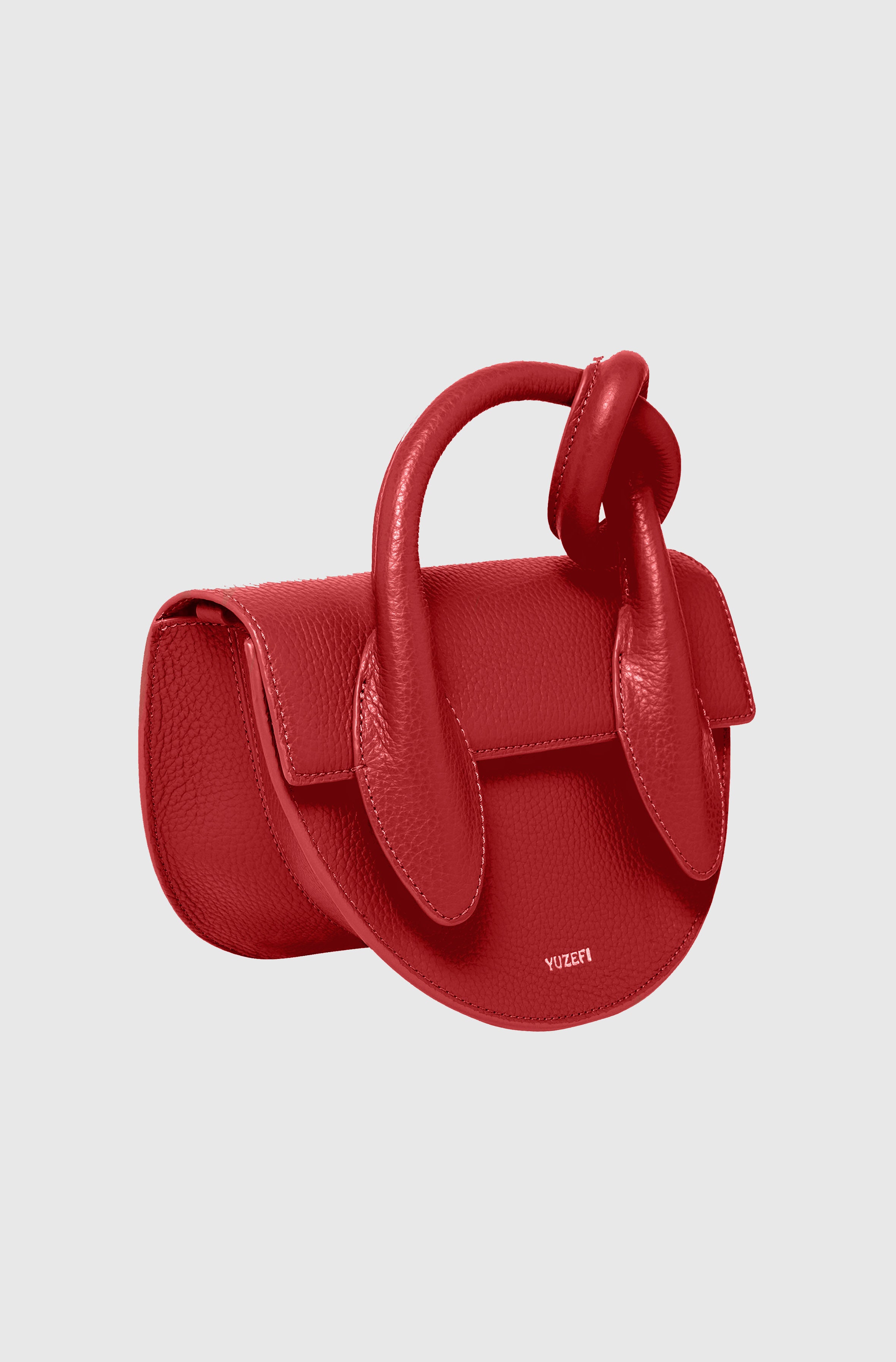 PRETZEL - CAYENNE PEBBLE GRAINED LEATHER