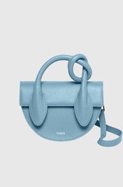 PRETZEL - CORNFLOWER PEBBLE GRAINED LEATHER