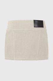 POCKET BAG MINI SKIRT - DENIM NATURAL
