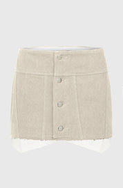 POCKET BAG MINI SKIRT - DENIM NATURAL