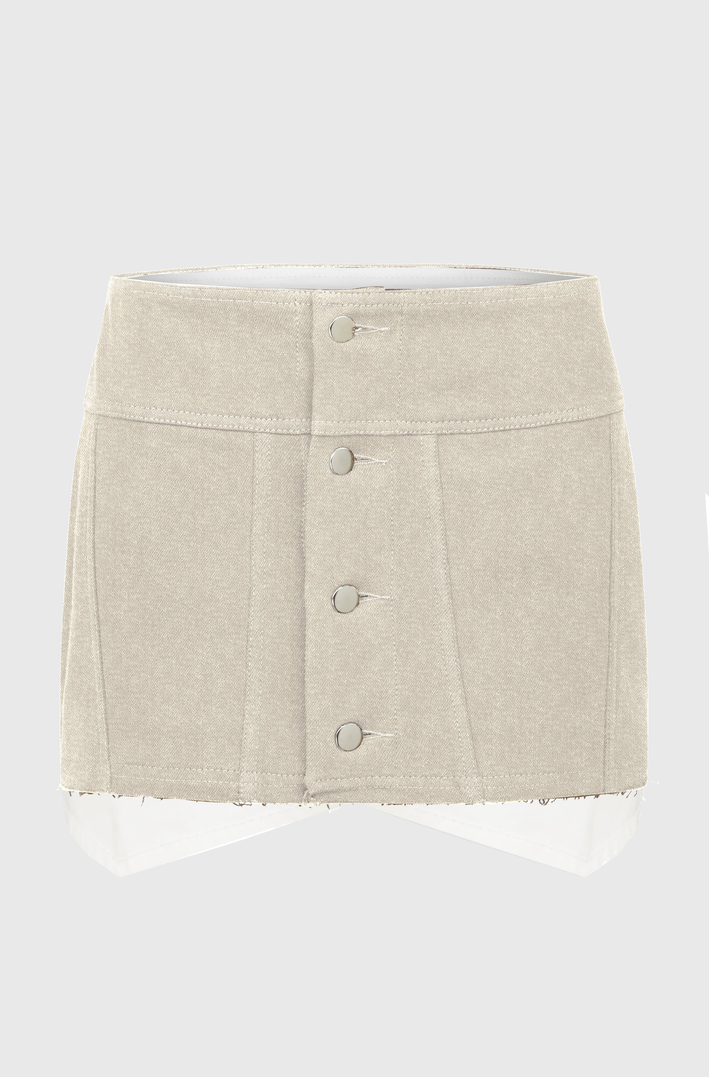 POCKET BAG MINI SKIRT - DENIM NATURAL